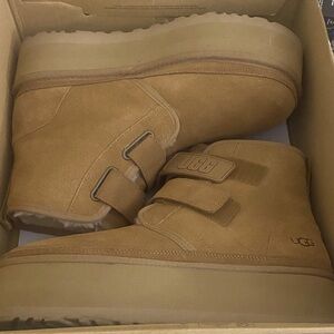 UGG Tan Suede Platform Boots